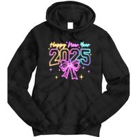 Happy New Year Party 2025 Coquette Bow Family Matching Tie Dye Hoodie