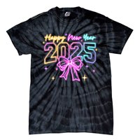 Happy New Year Party 2025 Coquette Bow Family Matching Tie-Dye T-Shirt