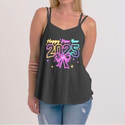 Happy New Year Party 2025 Coquette Bow Family Matching Women's Strappy Tank