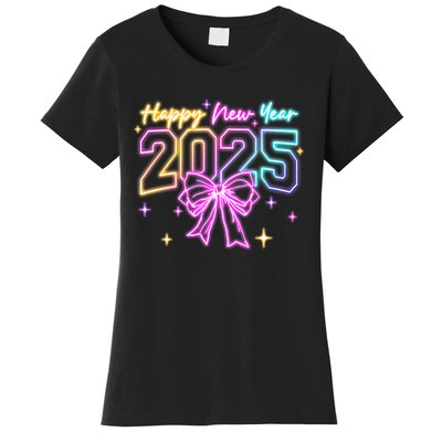 Happy New Year Party 2025 Coquette Bow Family Matching Women's T-Shirt