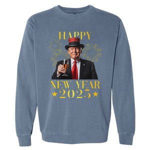 Happy New Year 2025 Trump New Year New America Garment-Dyed Sweatshirt