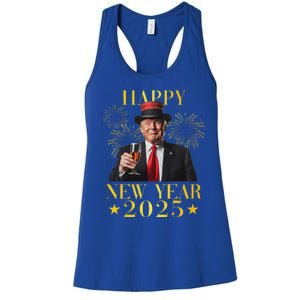 Happy New Year 2025 Trump New Year New America Women's Racerback Tank