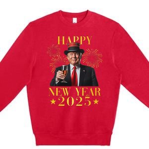 Happy New Year 2025 Trump New Year New America Premium Crewneck Sweatshirt