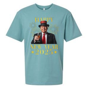 Happy New Year 2025 Trump New Year New America Sueded Cloud Jersey T-Shirt