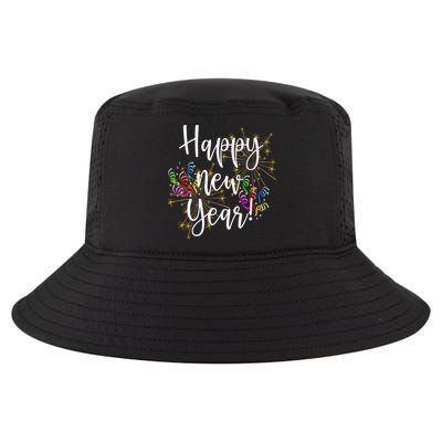 Happy New Year Day Eve Party Fireworks Confetti Costume Fun Long Sleeve TShirt Cool Comfort Performance Bucket Hat