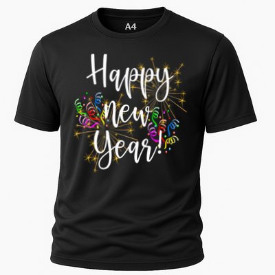 Happy New Year Day Eve Party Fireworks Confetti Costume Fun Long Sleeve TShirt Performance Shirt
