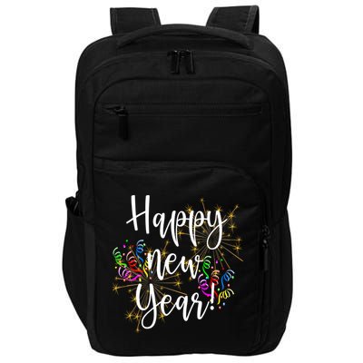 Happy New Year Day Eve Party Fireworks Confetti Costume Fun Long Sleeve TShirt Impact Tech Backpack