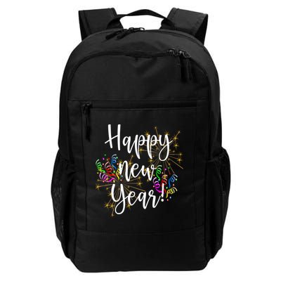 Happy New Year Day Eve Party Fireworks Confetti Costume Fun Long Sleeve TShirt Backpack
