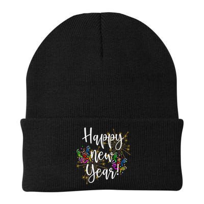 Happy New Year Day Eve Party Fireworks Confetti Costume Fun Long Sleeve TShirt Beanie