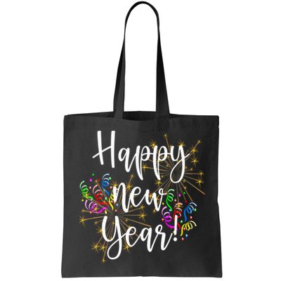 Happy New Year Day Eve Party Fireworks Confetti Costume Fun Long Sleeve TShirt Bag