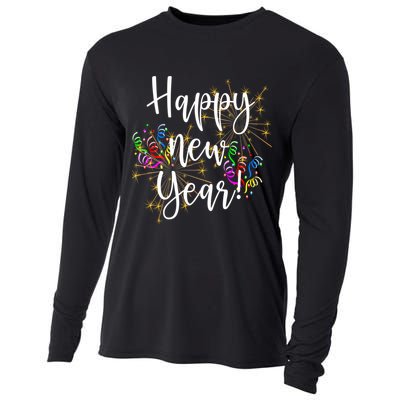 Happy New Year Day Eve Party Fireworks Confetti Costume Fun Long Sleeve TShirt Cooling Performance Long Sleeve Crew