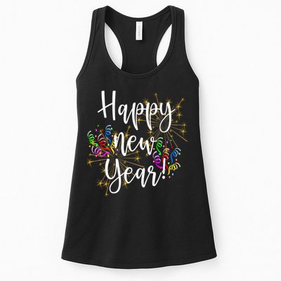 Happy New Year Day Eve Party Fireworks Confetti Costume Fun Long Sleeve TShirt Womens Tank Top