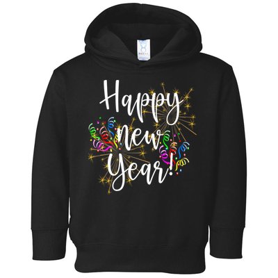 Happy New Year Day Eve Party Fireworks Confetti Costume Fun Long Sleeve TShirt Toddler Hoodie