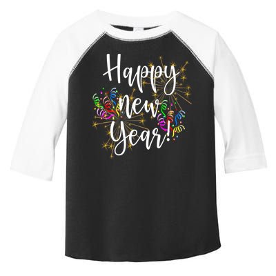 Happy New Year Day Eve Party Fireworks Confetti Costume Fun Long Sleeve TShirt Toddler Fine Jersey T-Shirt
