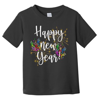 Happy New Year Day Eve Party Fireworks Confetti Costume Fun Long Sleeve TShirt Toddler T-Shirt