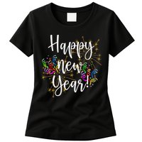 Happy New Year Day Eve Party Fireworks Confetti Costume Fun Long Sleeve TShirt Womens T-Shirt