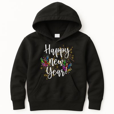 Happy New Year Day Eve Party Fireworks Confetti Costume Fun Long Sleeve TShirt Kids Hoodie