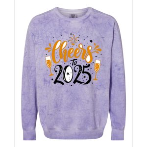 Happy New Year 2025 Celebration Colorblast Crewneck Sweatshirt