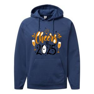 Happy New Year 2025 Celebration Performance Fleece Hoodie