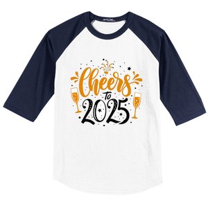 Happy New Year 2025 Celebration Baseball Sleeve Shirt