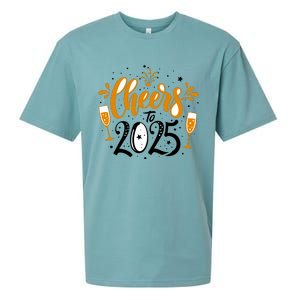 Happy New Year 2025 Celebration Sueded Cloud Jersey T-Shirt