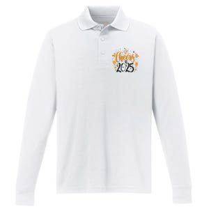 Happy New Year 2025 Celebration Performance Long Sleeve Polo