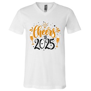 Happy New Year 2025 Celebration V-Neck T-Shirt