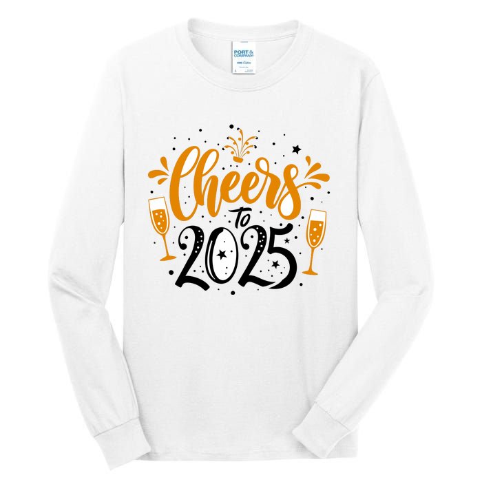 Happy New Year 2025 Celebration Tall Long Sleeve T-Shirt