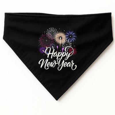 Happy New Year 2025 Fireworks New YearS Eve Party Countdown USA-Made Doggie Bandana