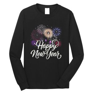 Happy New Year 2025 Fireworks New YearS Eve Party Countdown Long Sleeve Shirt