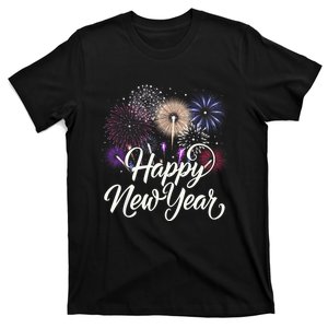 Happy New Year 2025 Fireworks New YearS Eve Party Countdown T-Shirt