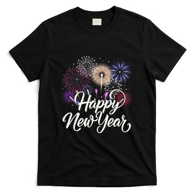 Happy New Year 2025 Fireworks New YearS Eve Party Countdown T-Shirt