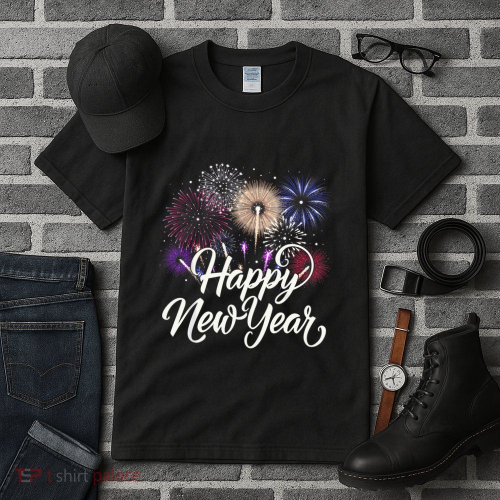 Happy New Year 2025 Fireworks New YearS Eve Party Countdown Tall T-Shirt