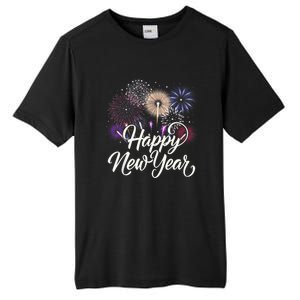 Happy New Year 2025 Fireworks New YearS Eve Party Countdown Tall Fusion ChromaSoft Performance T-Shirt