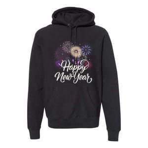 Happy New Year 2025 Fireworks New YearS Eve Party Countdown Premium Hoodie