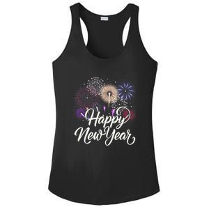 Happy New Year 2025 Fireworks New YearS Eve Party Countdown Ladies PosiCharge Competitor Racerback Tank