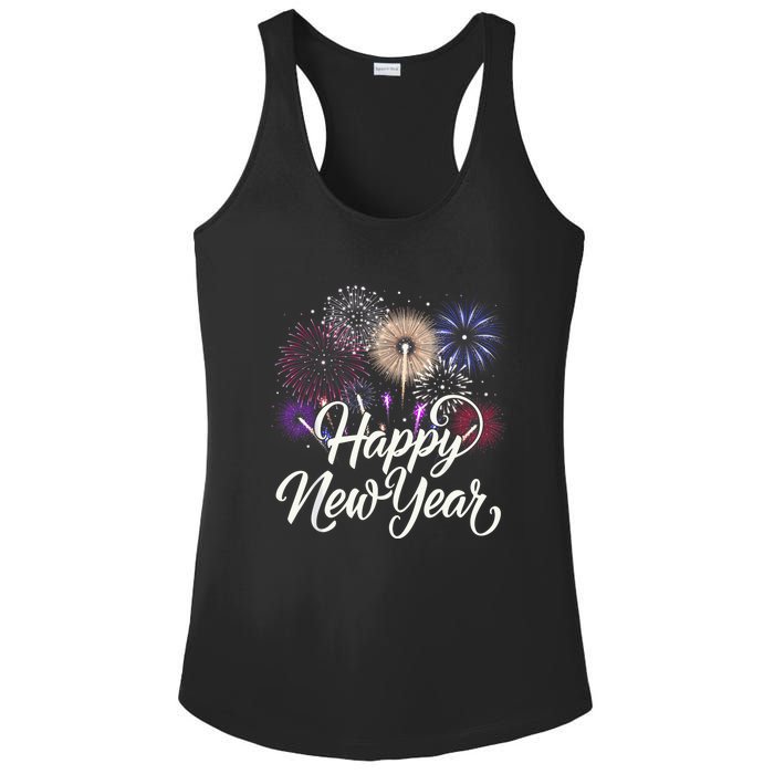 Happy New Year 2025 Fireworks New YearS Eve Party Countdown Ladies PosiCharge Competitor Racerback Tank