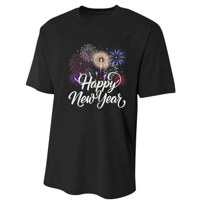 Happy New Year 2025 Fireworks New YearS Eve Party Countdown Performance Sprint T-Shirt