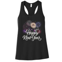 Happy New Year 2025 Fireworks New YearS Eve Party Countdown Women's Racerback Tank