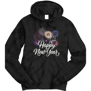 Happy New Year 2025 Fireworks New YearS Eve Party Countdown Tie Dye Hoodie