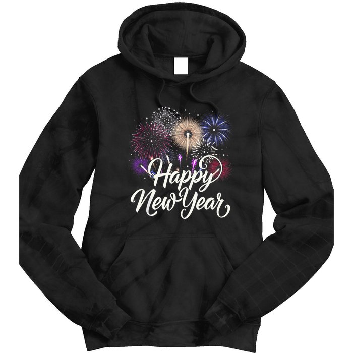 Happy New Year 2025 Fireworks New YearS Eve Party Countdown Tie Dye Hoodie