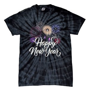 Happy New Year 2025 Fireworks New YearS Eve Party Countdown Tie-Dye T-Shirt