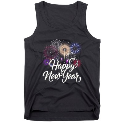 Happy New Year 2025 Fireworks New YearS Eve Party Countdown Tank Top