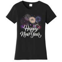 Happy New Year 2025 Fireworks New YearS Eve Party Countdown Women's T-Shirt