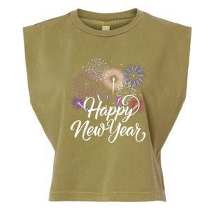 Happy New Year 2025 Fireworks New YearS Eve Party Countdown Garment-Dyed Women's Muscle Tee