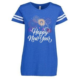 Happy New Year 2025 Fireworks New YearS Eve Party Countdown Enza Ladies Jersey Football T-Shirt