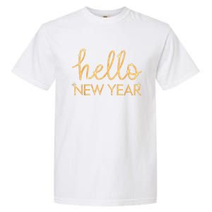 Hello New Year Party Celebration Fun New Year’S Eve Pajama Garment-Dyed Heavyweight T-Shirt