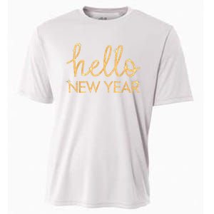 Hello New Year Party Celebration Fun New Year’S Eve Pajama Cooling Performance Crew T-Shirt