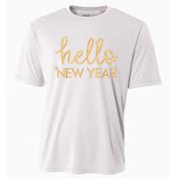 Hello New Year Party Celebration Fun New Year’S Eve Pajama Cooling Performance Crew T-Shirt