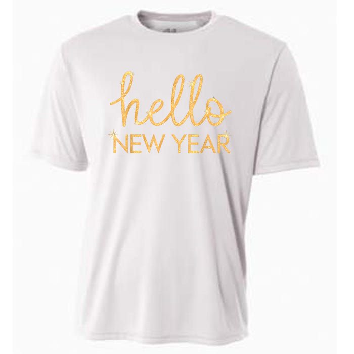 Hello New Year Party Celebration Fun New Year’S Eve Pajama Cooling Performance Crew T-Shirt